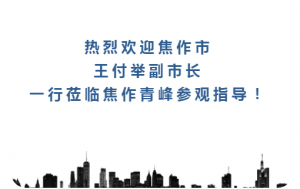 熱烈歡迎焦作市王付舉副市長一行蒞臨焦作青峰參觀指導！